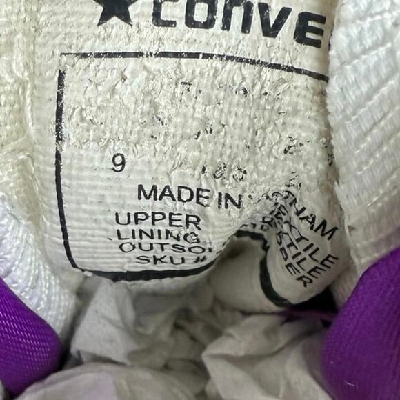 Converse Chuck Taylor Custom Toddler Sneakers - SZ 9 C - Picture 12 of 12